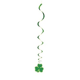 Unique Party 62653 - 66cm Hanging Swirl Clover St. Patrick's Day Decorations, Pack of 3