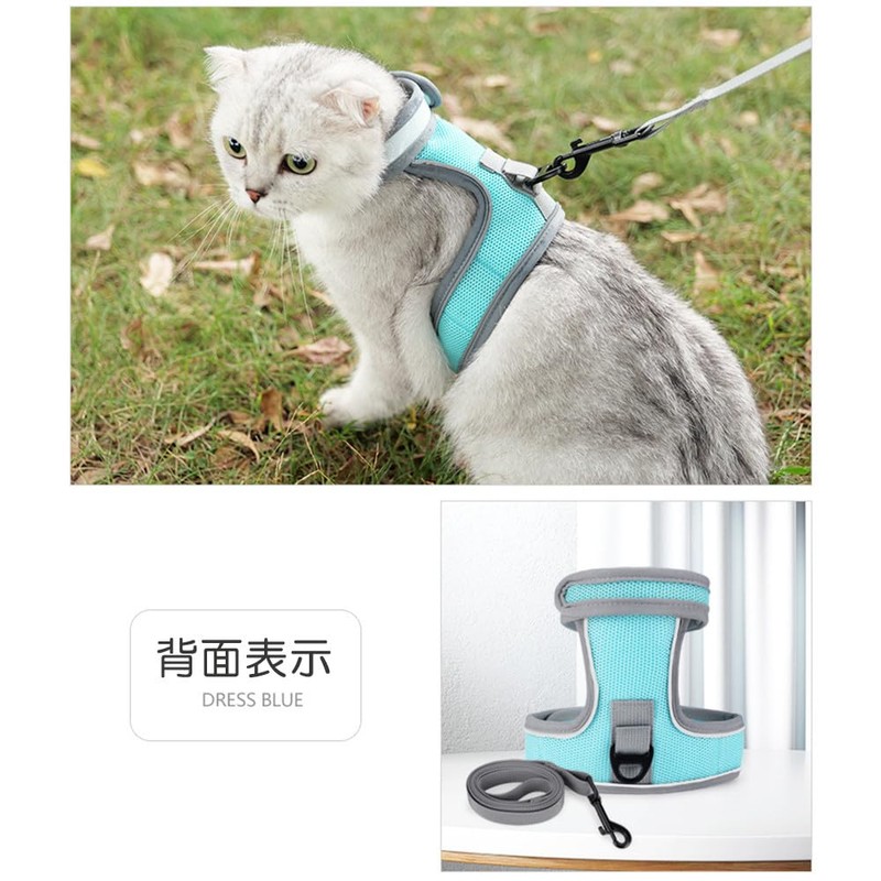 Cat Harness, No Shedding Double Lock, Easy, Cat Leash Harness,