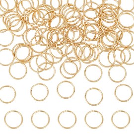 UNICRAFTALE 100 Pieces Open Jump Rings 18 Gauge 12 mm Round Jump Rings 304 Stainless Steel Jump Rings Real 18 Carat Gold-Plated Jump Rings for DIY Earrings Bracelets Key Rings Jewellery Making