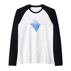 Iceberg Floating in Water Ice Berg Graphic Raglan Baseball Tee