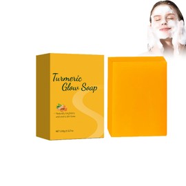 Hppsctink Kurkuma-Seife, 100g Kurkuma-Reinigungsseife, Reinigende Seife, Hellt die Haut auf und Macht sie Geschmeidig, Porentiefe Reinigung, soap