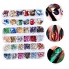 Baluue 3sets DIY Nail Set Sequin Glitter Nail Art Stickers