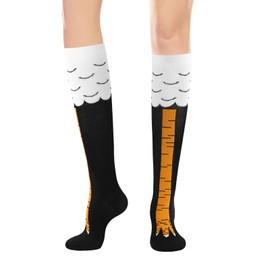 YOYOU Chicken Leg Feet Socks, Funny Novelty Crazy Knee High Compression Sock for Women, Men and Kids, Silly Cute Bird Socks for White Elephant Gifts, Prank Stuff Party