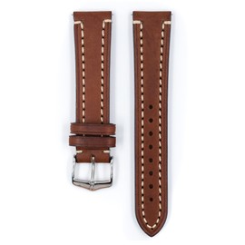 HIRSCH XL Men's Watch Strap Saddle Leather Model Liberty 20 mm, Strap.