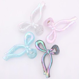 4 Pcs Bow Hair Clips Elegant Hair Claw Butterfly Hair Accessories for Girls Nonslip Butterfly Clips Hair Styling Accessories for Women