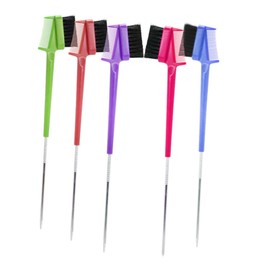 Baluue 15pcs Eyebrow Combs Brow Brushes Steel Pin Hair Dye Brushes for Makeup and Grooming for Salon Home and Random Color