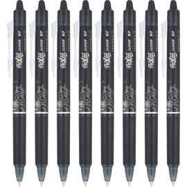 Pilot FriXion Clicker Erasable & Retractable Gel Ink Pens, Fine Point, Black Ink, 8 Count (16399)