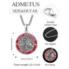 ADMETUS Red St Christopher Necklace Mens Sterling Silver St Christopher