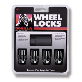 Gorilla Automotive 71631NBC Acorn Black Chrome Wheel Locks (12mm x 1.50 Thread Size) Pack of 4