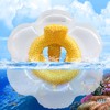 Children Inflatable Swimming Ring with Safety Seat Flower Shape Pool
