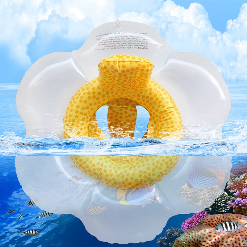 Children Inflatable Swimming Ring with Safety Seat Flower Shape Pool