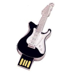 2.0 Black Electric Guitar Music Instrument 16GB USB External Hard Drive Flash Thumb Drive Storage Device Cute Novelty Thumb Drive Memory Stick U Disk