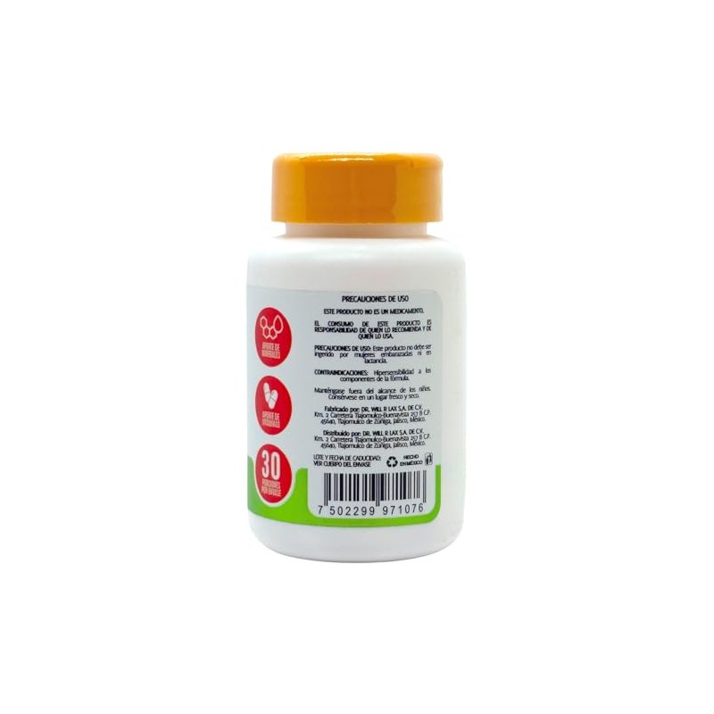 Vinagre de Manzana 60 tabletas SNatural Vitamina B1 Citrato de
