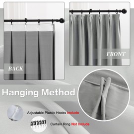 MUMFAS Velvet Pinch Pleat Solid Thermal Insulated 85% Blackout Patio Door Curtain Panel Drape for Traverse Rod and Track, Soft Velvet Pinch Pleated Curtain Light Grey 52" W x 84" L (One Panel)