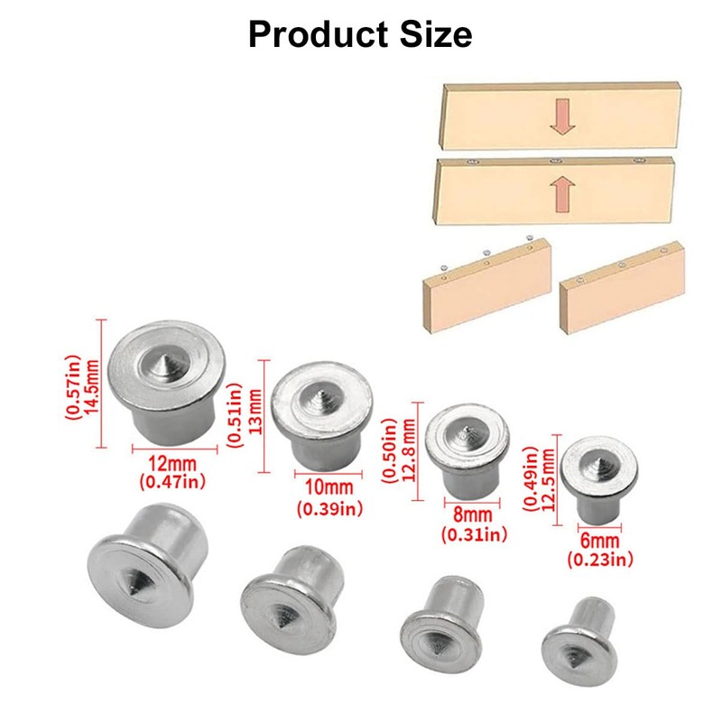 Centring Point, Wooden Dowel Centring Tips, 16-Piece Dowel Marker Set,