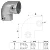 WITTKOWARE Pipe Connector Made of Galvanised Malleable Cast Iron for