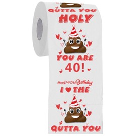 40. Geburtstag Geschenke für Frauen, 40. Geburtstag, Happy Prank Toilettenpapier, 40. Geburtstag Dekorationen, lustiges Gag Geschenke Neuheit Geburtstagsgeschenk für Freunde und Familie