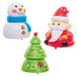 Baker Ross FX889 Christmas Pull Back Racers - Pack of 6, Christmas Party Bag Fillers for Kids