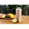 Nipter Plastic Bottles for Filling, Square Bottles, Transparent Smoothie Bottle,