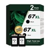 67XL Black Ink Cartridge Replacement for HP Ink 67 XL