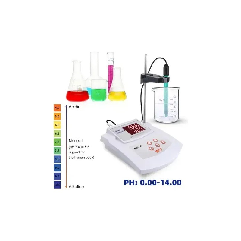 Potenciometro Medidor Ph Temperatura Digital Mesa + Regalo