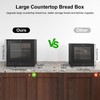 Alpeir Wooden Bread Box for Kitchen Countertop - Solid Wood