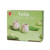 balvi Tulip Coffee Cup Set White/Green 2 Tulip Shaped Coffee