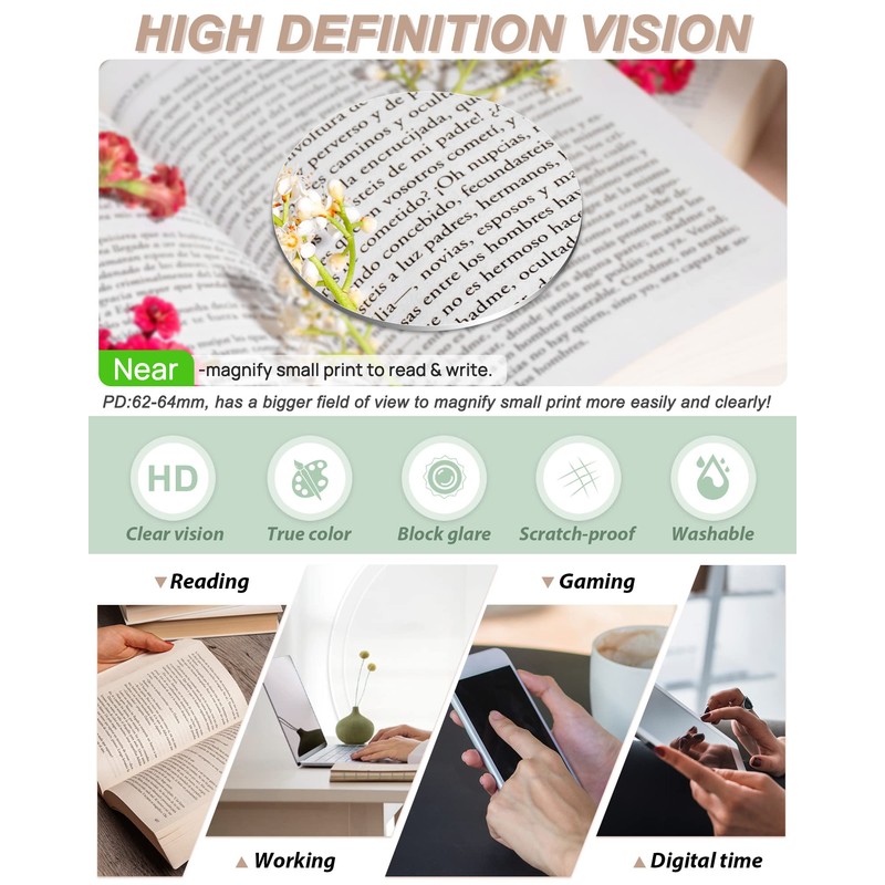 MARE AZZURO Oversized Reading Glasses 1.00+ Women Fashion Large Readers