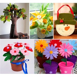 40pcs Felt Fabric Sheet, BetterJonny 40 Colors Soft Felt Fabric Sheet 20 x 30cm Felt Squares Sheets DIY Craft Squares Nonwoven for Craft Work DIY Patchwork Sewing, About 1mm Thick