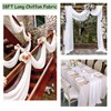 White Arch Drapes 2 Panels 6 Yards Sheer Backdrop Curtains