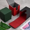 Pagezol Card Boxes, 100＋Card Holder,PU Leather Card Storage Box, Trading