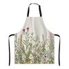 Wasach Herbs and wild flowers Apron Home Kitchen Waterproof Cooking