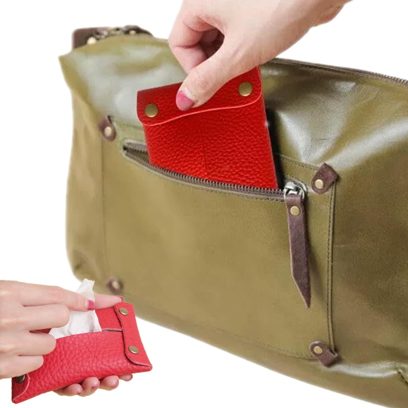 Pocket Tissue Holder for Purse, Soft Tissue Box Reusable Tissue