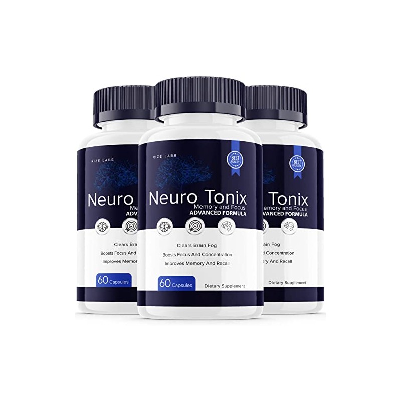 (3 Pack) Neuro Tonix Capsules NeuroTonix Memory and Focus Capsules