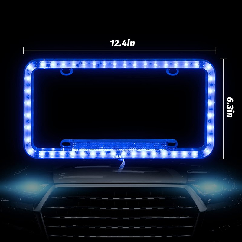 eing License Plate Frame Auto 12 V 54 LED Color