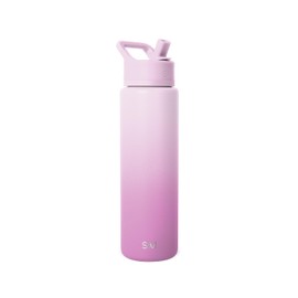 Simple Modern Water Bottle with Straw Lid | Vacuum Insulated Stainless Steel Metal Thermos | Reusable Leak Proof BPA-Free Flask for Sports Gym | Summit Collection | 30oz, Violet Dreams