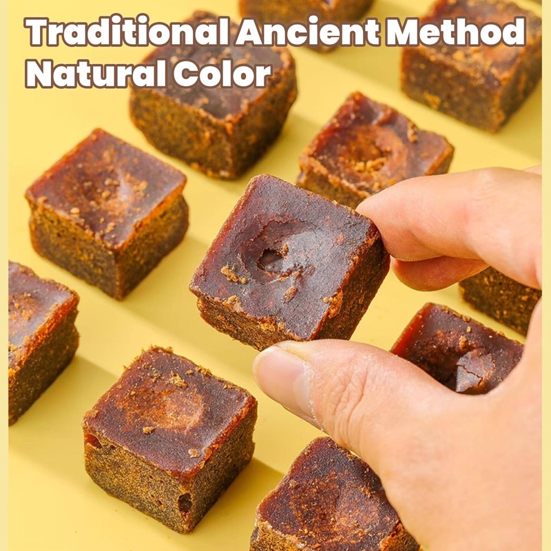 Brown Sugar Cubes, Deep Molasses Richness Raw Cane Demerara Sugar,