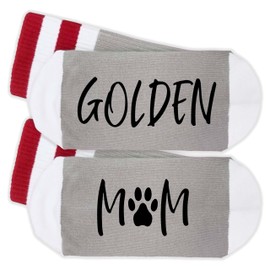 EJGFS Golden Mom Socks, Golden Mom Novelty Socks Gifts for Golden Retriever Mom, Favors for Birthday, Christmas, Thanksgiving, etc. (056)