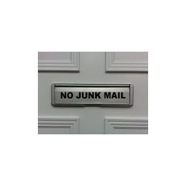 3 X No Junk Mail door letter box Vinyl sticker For Shop Office Home Cafe Hotels