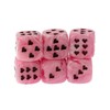WeLoveDice - Dice Pink with Black Hearts - Made in