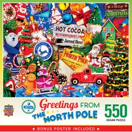 MasterPieces 550 Piece Jigsaw Puzzle for Adults, Family, Or Youth - Greetings from The North Pole - 18"x24"