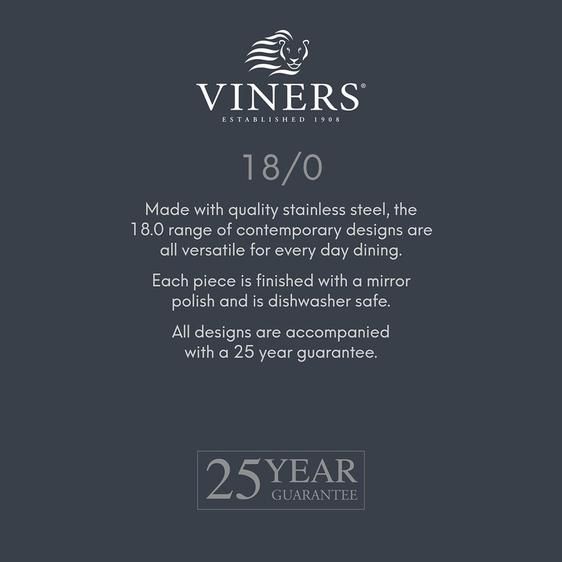 Viners Glamour 18/0 Dessert Fork, Stainless Steel