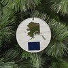 Alaska Christmas Ornament - Rustic Style Featuring State Flag and
