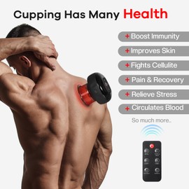Lunakaove Smart Cupping Therapy Massager: Machine Therapy Muscle Soreness Cellulite Vacuum Suction Electric Massager Tool Relieves Neck Shoulder Back Aches Portable Cupping