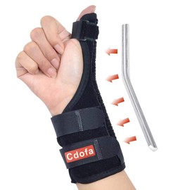 Cdofa Thumb Support Stabiliser Wrist Splint with Thumb Splint for Pain, Strains, Arthritis, Carpal Tunnel & Trigger Thumb Immobiliser with Adjustable Support Wrist Strap Unisex