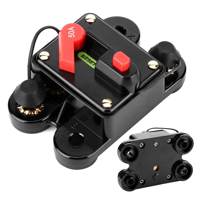 Car Audio Automatic Manual Reset Fuse Holder Circuit Breaker 12V
