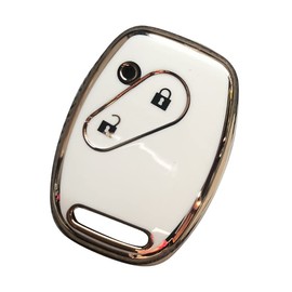 [Kinotaka] Honda Exclusive TPU Key Cover for Keyless Keys, 2 Buttons, Accord / Elysion / Step Wagon / Fit / Odyssey / CRV / Stream / Civic / More (White), white