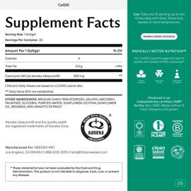 Needed. Coq10 200mg Ubiquinol Suplemento 30 Softgels