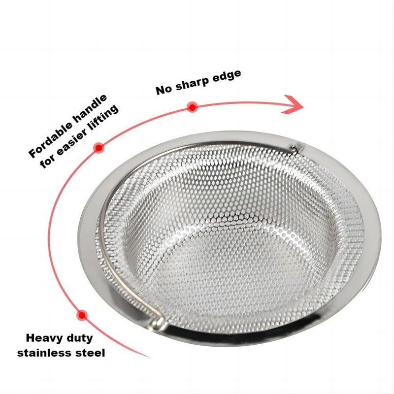 2 Pack Stainless Steel Kitchen Sink Strainer - 4.5 Inch