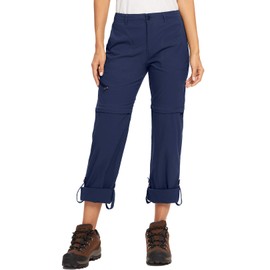 Women's Hiking Pants Convertible Lightweight Quick Dry Outdoor Travel Camping Safari Pants,2192,Blue,8